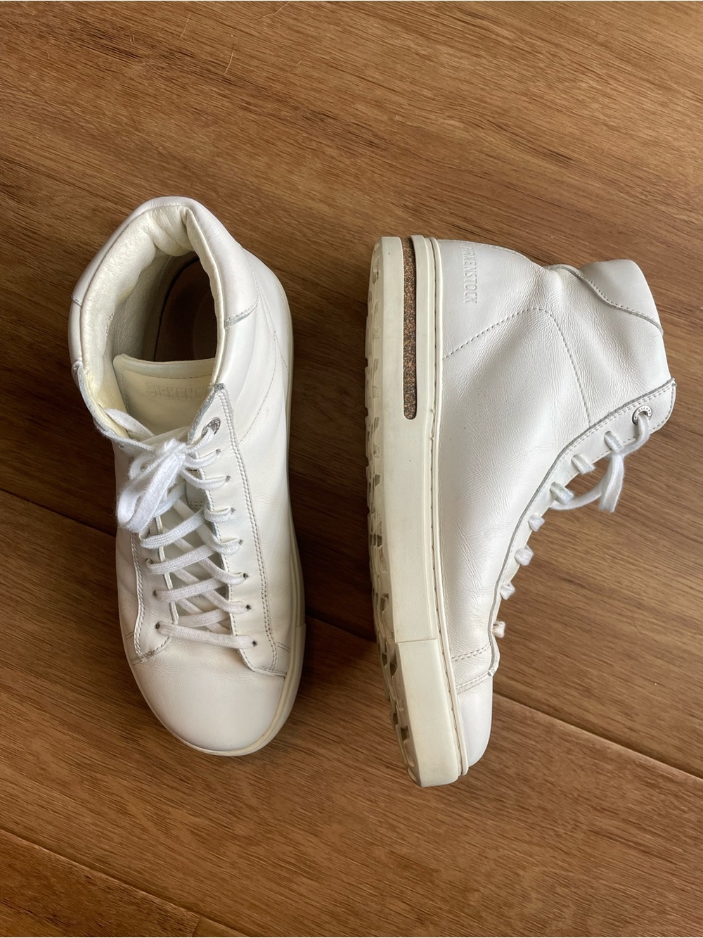 Birkenstock Bend Mid White Leather Sneakers Mid-Top Size 39
